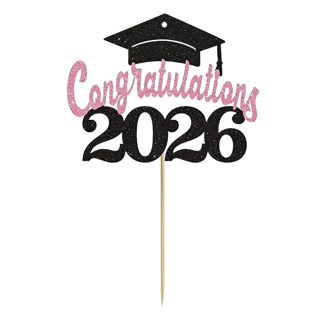 18Pc 2026 Graduation Cupcake Toppers Class of 2026 Cupcake Topper Graduation Decorations Party Supplies Set,Decoration Kit,Balloon Set,Banner Set,Table Decor,Confetti,Party Favors,Event Accessories,P