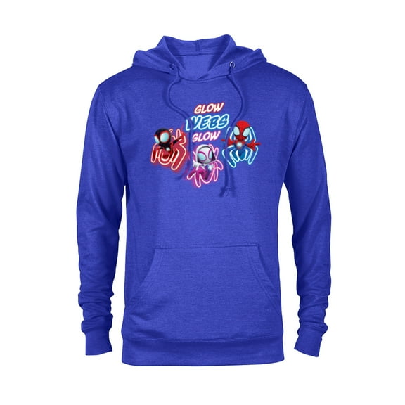 Marvel Spidey and His Amazing Friends Glow Webs Glow Action - Pullover Hoodie for Adults - Customized-Royal