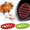 thumbnail image 2 of Visland Oval Silicone Roast Rack Pot Stand Multipurpose Cooking Rack for Stoves Pressure Cooker Slow Cooker Air Fryer Baking Utensil Holder, 2 of 8