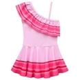 thumbnail image 2 of SUEE Girls Peach Swimsuit with Swim Cap, 1-Piece Swimwear Beach Bathing Suit, Size 2-8T, 2 of 7