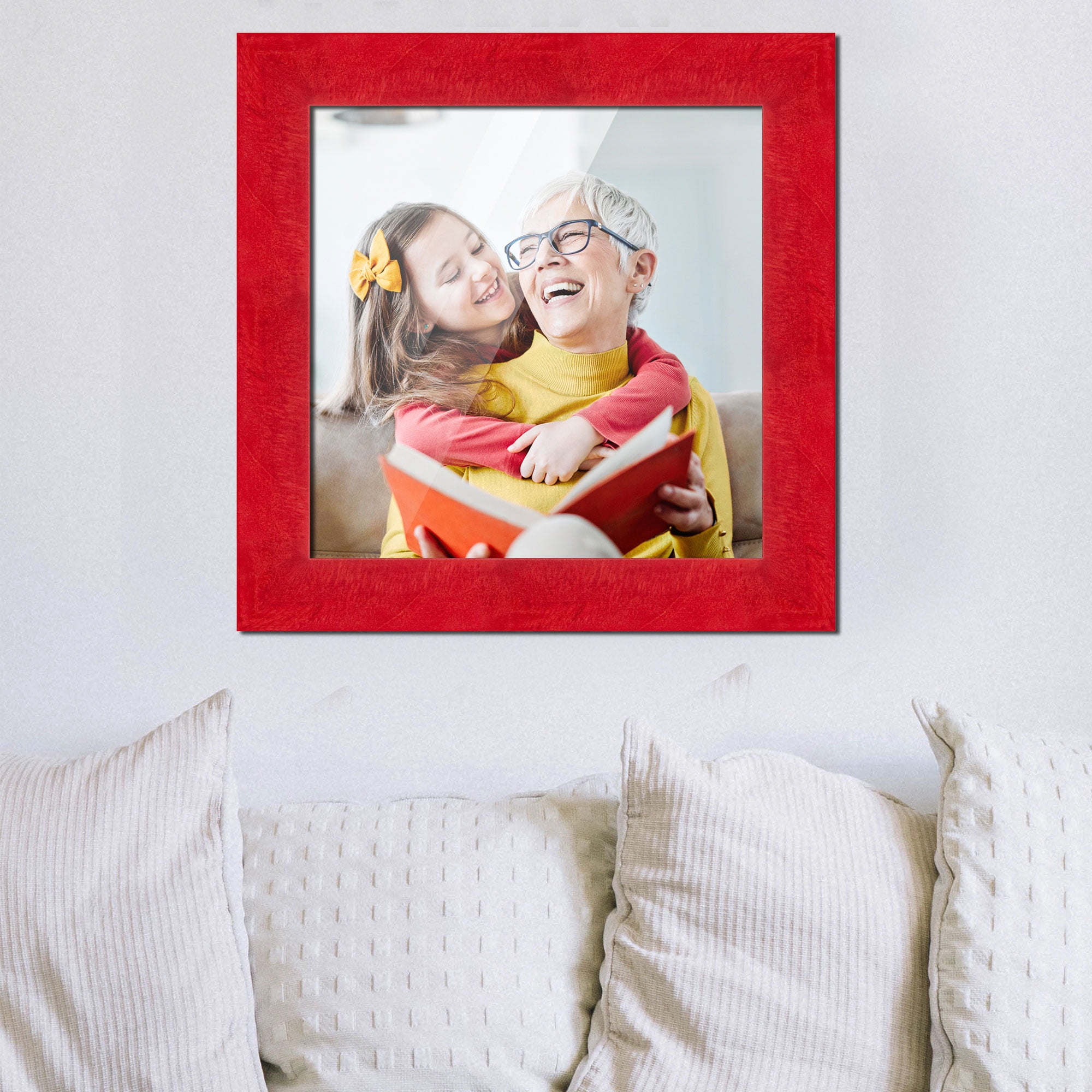 18x24 Frame Red Burl Solid Wood Picture Frame Width 1.75 Inches | Interior Frame Depth 0.5 Inches |