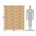 thumbnail image 3 of Rwraps Horizontal Strip Parquet Maple Gloss Vinyl Film Wrap 59in x 11ft Vinyl Vehicle Car Film Sheet, 3 of 9
