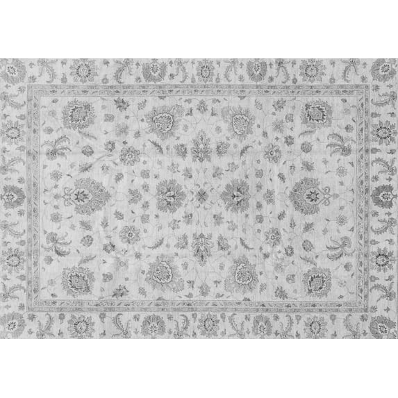 Ahgly Company Indoor Rectangle Oriental Gray Traditional Area Rugs, 7' x 9'