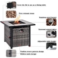 thumbnail image 5 of Ovios 6 Pieces Outdoor Patio Furniture with 30 inch Fire Pit Table All Weather Wicker Conversation Set with 360°Swivel Chair for Porch, 5 of 7