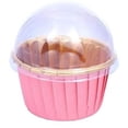 thumbnail image 2 of Gfdg Cupcake de papel de aluminio, 50 tazas de papel de aluminio para hornear, revestimientos desechables de papel de aluminio para cupcakes, revestimientos de papel de aluminio para cupcakes, moldes para cupcakes, para muffins y cupcakes, moldes de repostería, 2 of 8