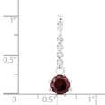 thumbnail image 2 of Sterling Silver Dark Red Cz 1/2In Dangle Enhancer (26 X 8) Made In Thailand qn129, 2 of 2