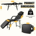 thumbnail image 3 of Portable Tattoo Chair, Adjustable Massage Facial Table Bed with Storage Bag, 73 Inch Mobile Spa Chair for Salon Beauty Spa, Folding Spa Bed Table with Adjustable Split Legs, Black, 3 of 7