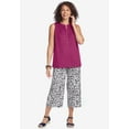 thumbnail image 4 of Woman Within Plus Size Pull-On Elastic-Waist Soft Capri, 4 of 5