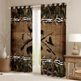 thumbnail image 2 of Feelyou Bear Deer Animal Black Out Curtains for Men, Farmhouse Lodge Cabin Curtains Pack of 2 (42x63 Each), Rustic Hunting Theme Bedroom Curtains, Black Out Curtains Decor, 2 of 6