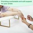 thumbnail image 2 of Reposa brazos único para técnicos de uñas en forma de U con soportes desmontables y base estable, reposamanos para uñas blanco, 2 of 7