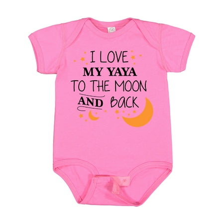 

Inktastic I Love My Yaya to the Moon and Back Gift Baby Boy or Baby Girl Bodysuit