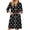 Black(Polka Dot), variant on Lightweight Robes for Women Zipper 3/4 Sleeve Bathrobes for Women Zip Up Front Knee Length Polka Dot Loose Fit Pajama Sleepwear with Pockets Black XXL