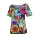 thumbnail image 3 of Pntutb Tallas grandes Mujer Manga corta Impreso Cuello en V Tops Camiseta Blusa Pntutb Pntutb-621, 3 of 9