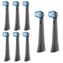 8PC Brush Heads Toothbrush Replacement Heads for Oral-B iO Series Electric Toothbrush, for Oral B iO 10 9 8 7 6 5 4 3 Series, Soft Bristles, Black