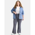 thumbnail image 3 of Terra & Sky Women's Plus Size Flare Legging, 30” Inseam, 2-Pack, Sizes 0X-5X, 3 of 5