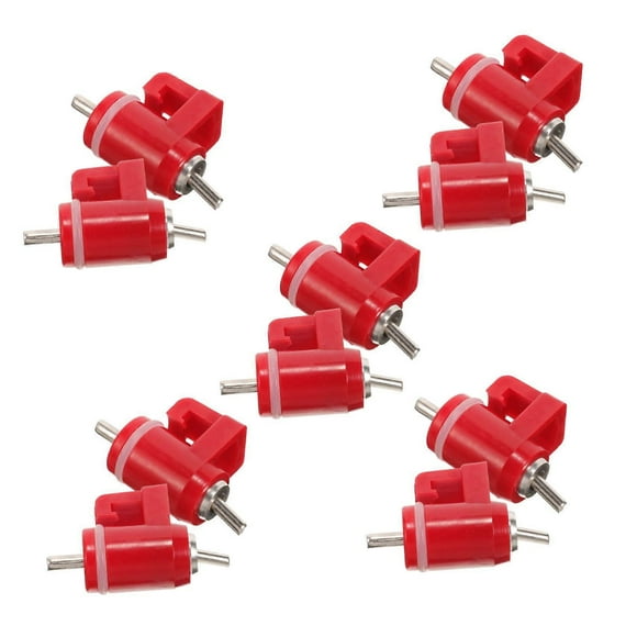 Heated Chicken Drinkers, Water Dispenser, Small Water Nipples, Plastic, Red