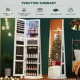 thumbnail image 4 of Gurexl 360° Rotating Jewelry Cabinet with Lights, 63" H Standing Jewelry Armoire Organizer with Mirror, Full Length Mirror with Jewelry Storage, Lockable Lagre Jewelry Organizer Stand for Wonen, 4 of 8