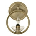 thumbnail image 4 of Aspen Creative 62250, 1-Light Metal Bathroom Vanity Wall Light Fixture, 7" Wide, Transitional Design in Warm Brass, 4 of 6