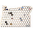 thumbnail image 3 of TORCHED Beer Cap Map Oregon | United States Beer Cap Holder | Wall Decor Cap Catcher | Tan, 3 of 4