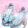 thumbnail image 2 of New Girl Sandals Bow Shoes Little Girl Shoes Girl Dress Shoes Pretty Spring Summer Footwear Blue 8 Years-9 Years, 2 of 6