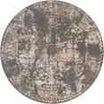 thumbnail image 3 of Unique Loom Tuareg Collection Area Rug - Mirage (8' Round Gray/Beige), 3 of 7