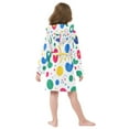 thumbnail image 7 of FORMRS Niños Bathrobe Unisex Hooded Robe Soft Plush Pajamas Sleepwear, Size 4-6T, Colorful Round, 7 of 7