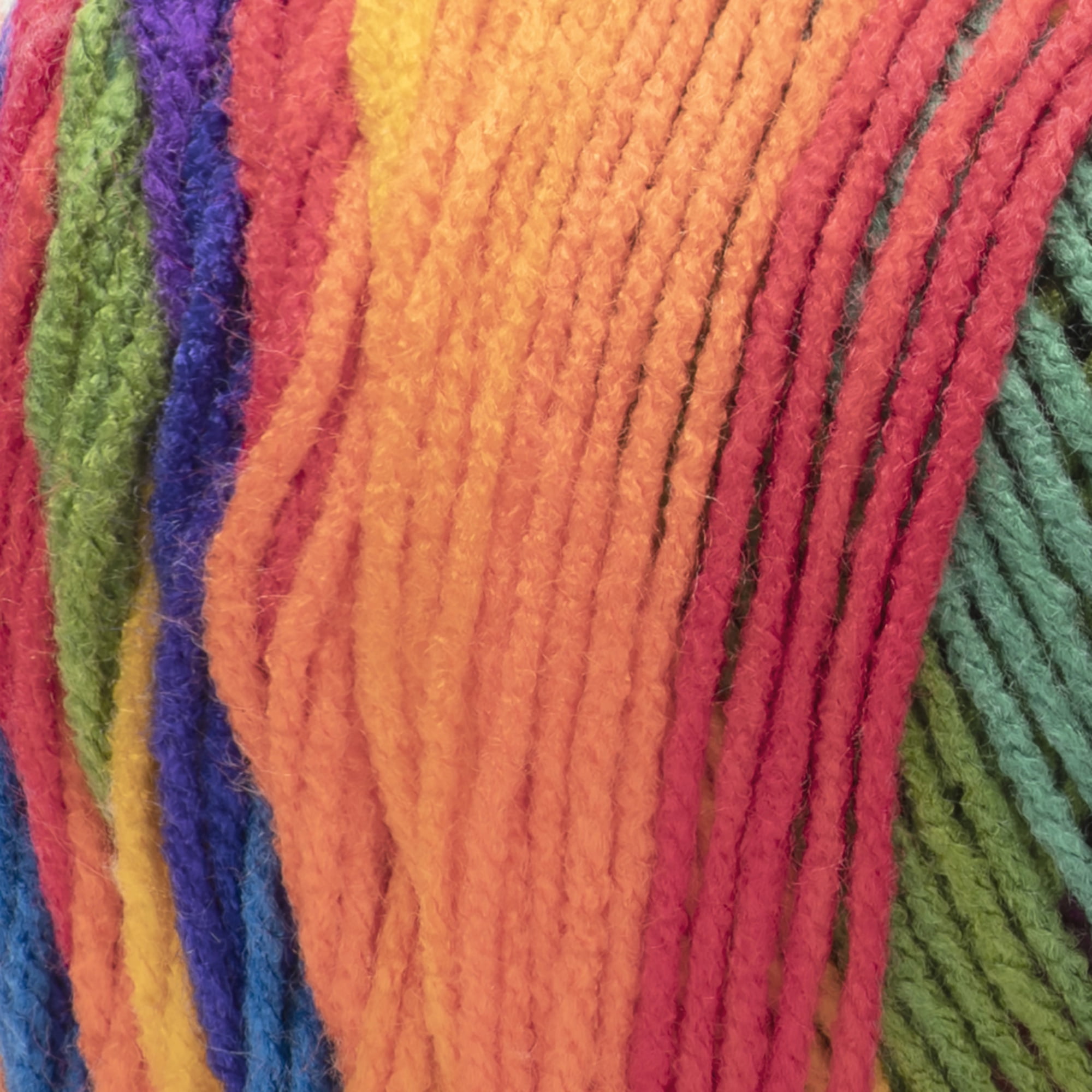 Red Heart® Super Saver Jumbo™ #4 Worsted Acrylic Yarn, Favorite stripe 10oz/283g 482 Yards (2 Pack)