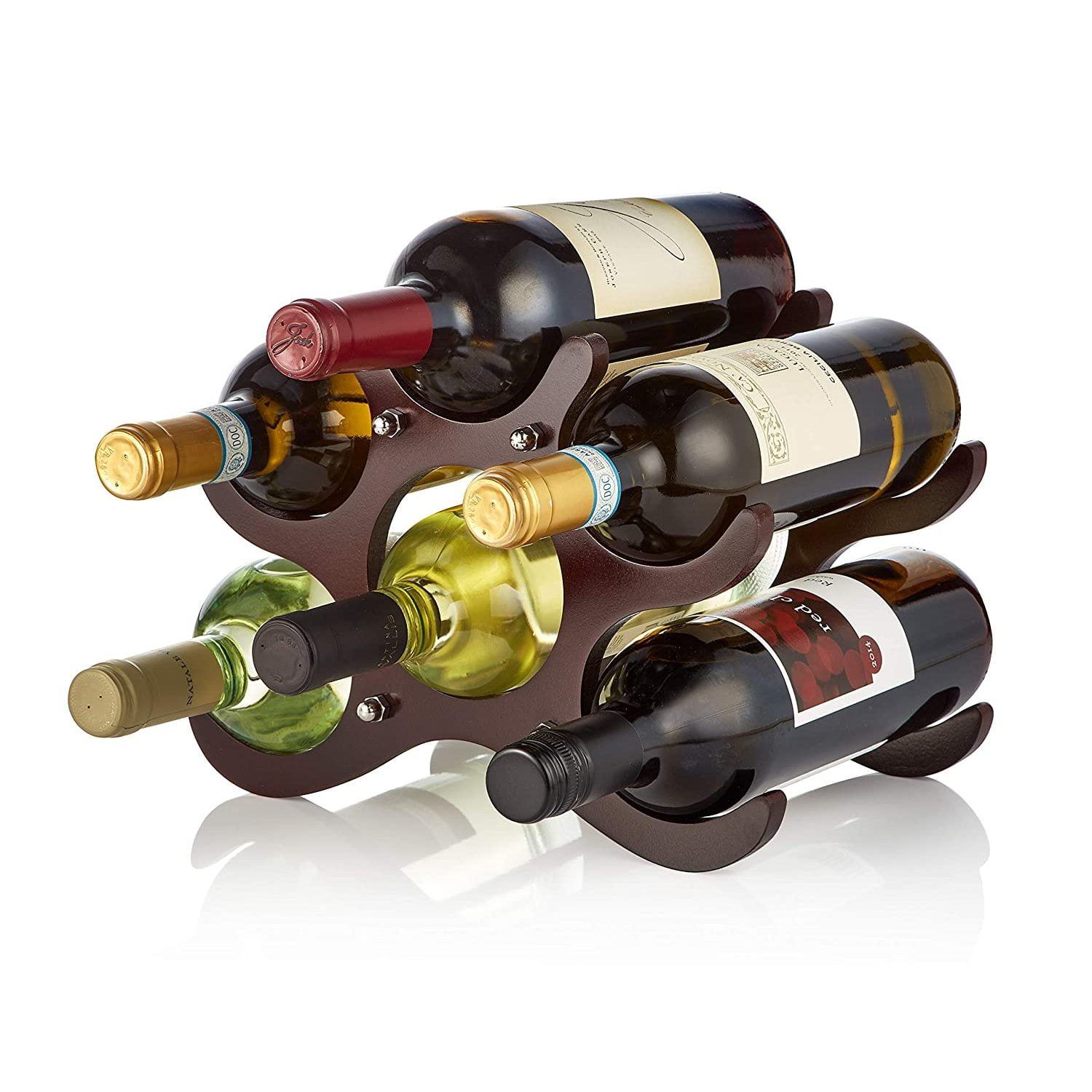 Wooden Wine Rack 6 Bottle (Cherry), QUALITY CONSTRUCTION. Expertly