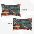 thumbnail image 2 of Goofa Vintage American Flag Elephant Pattern Pillow Case – Plush & Soft Cushion Cover, Hypoallergenic Throw Pillow Case for Comfortable Sleep with Envelope Closure-14"x20", 2 of 6