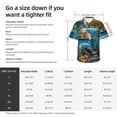 thumbnail image 3 of KLL Men's Hawaiian Shirt Short Sleeve Button Down Beach Shirts-Vintage Pickup Sunflower Dog, 3 of 5