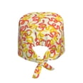 thumbnail image 2 of Cauagu Snake Pattern 1 Pcs Working Caps,Adjustable Working Hats Elastic Scrub Hats Nurse Scrub Cap Nurse Hats Elastic Tie Back Hats Unisex,One Size, 2 of 7