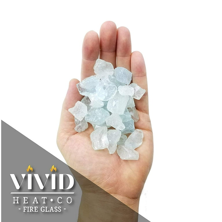 Glacier Aqua Ice Blue Premium Crushed Fire Glass Rock (5-Pound) Large 1/2, 3/4 & 1 Glacier Aqua Ice Blue Premium Crushed Fire Glass Rock (5-Pound) Large 1/2, 3/4 & 1