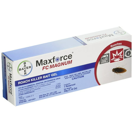 Maxforce FC Magnum Roach Killer Bait Gel, Active Ingredient: Fipronil .05% For use in: indoors or outdoors, in commercial or residential areas. Keep tightly capped and.., By