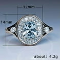 thumbnail image 3 of QQTDFG Fashion 925 Silver Women Jewelry Aquamarine Wedding Bridal Rings Gifts Size 6-10-#4-9, 3 of 3