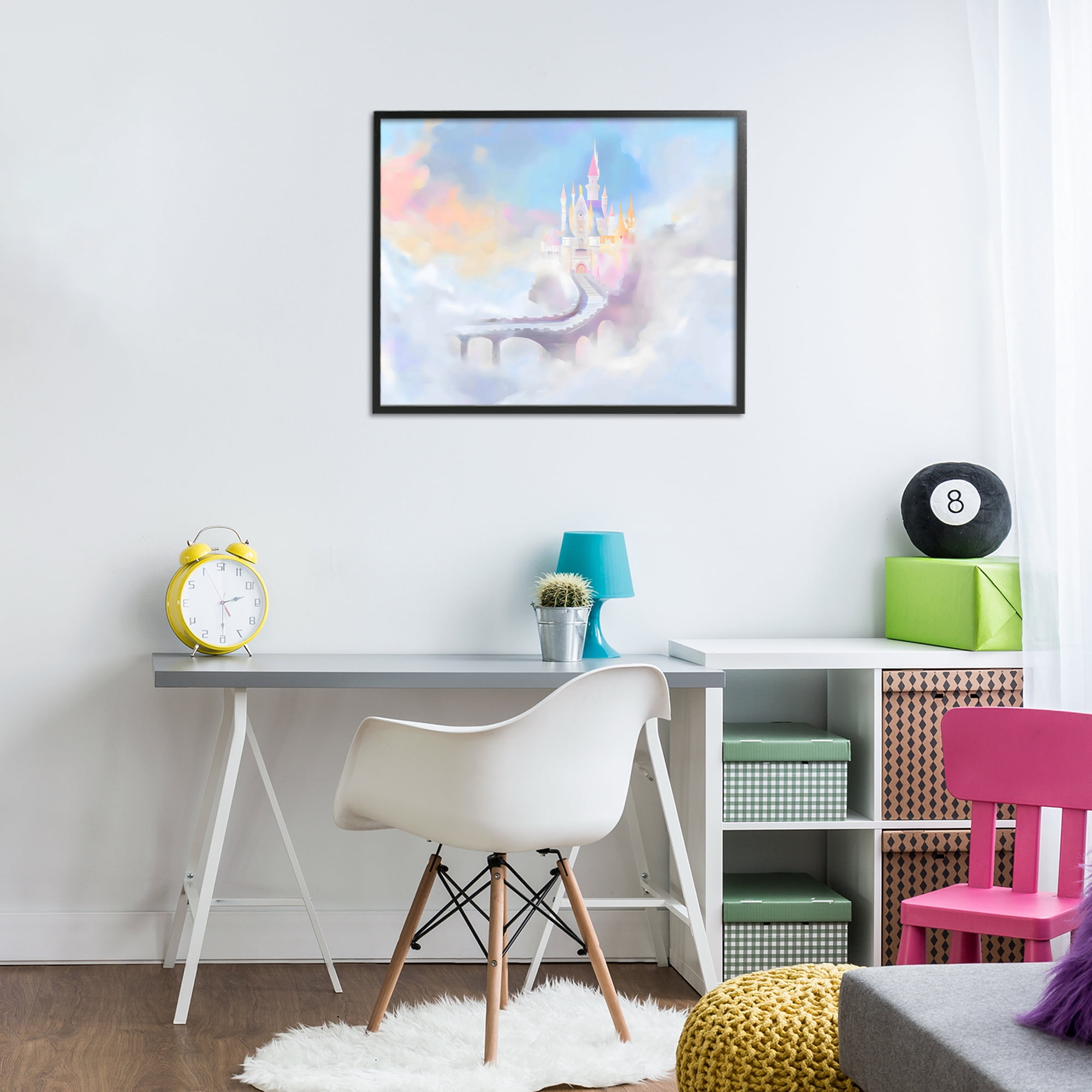 Stupell Industries Enchanted Bridge To Castle Black Framed Giclee Art, design by Arlington Prints