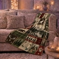 thumbnail image 6 of Rustic Mountain Lodge Collage Of Wildlife Campsite Elements, Rustic Camping Scene, Warm Flannel Blanket for Cabin and Lodge, Outdoor Lovers Camping Gift, Rustic Home Decor, 6 of 9
