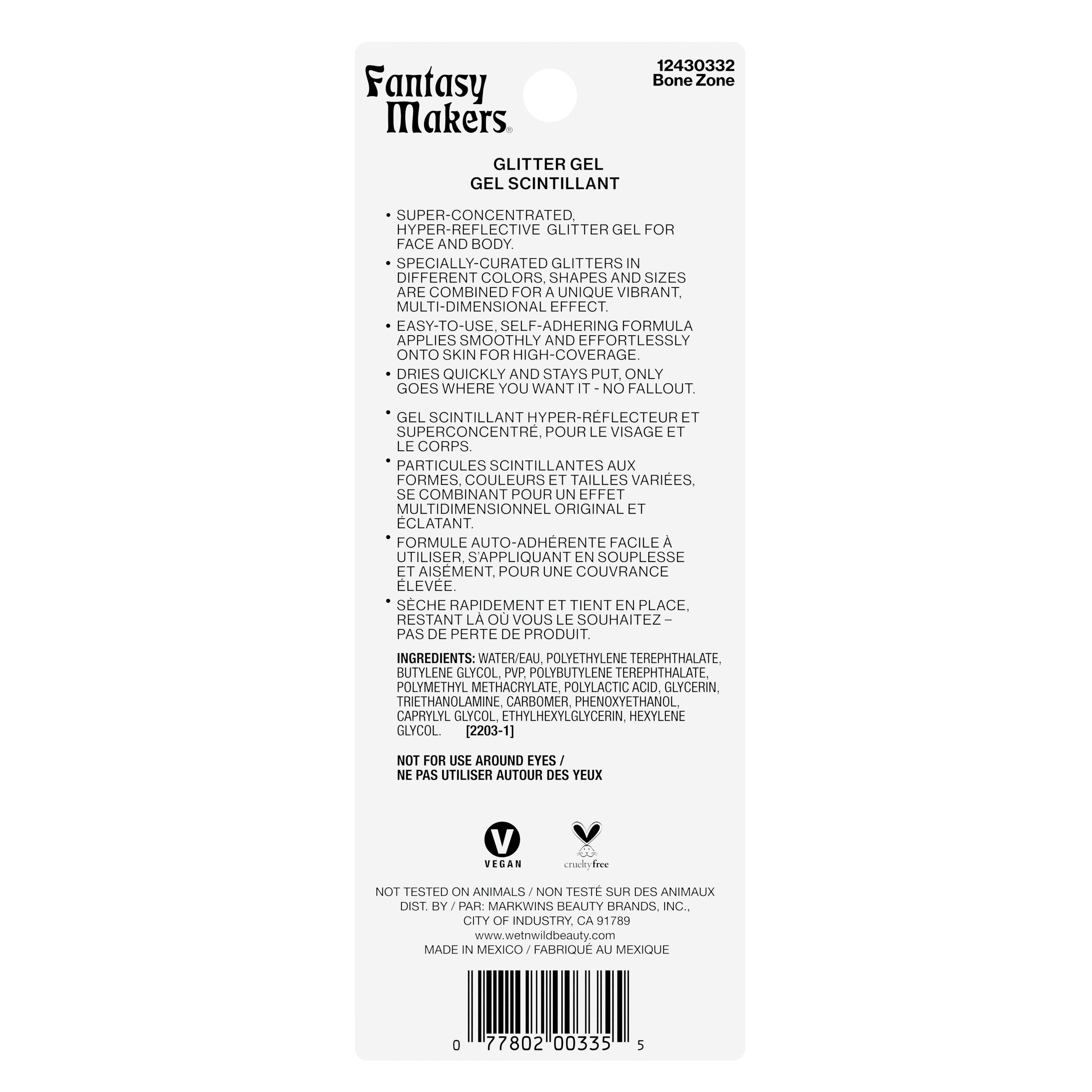Wet N Wild Fantasy Makers Glitter Gel in Bone Zone - 0.51 fl.oz.