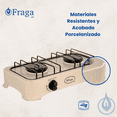 thumbnail image 3 of FRAGA Parrilla de Mesa, FRAGA P802, 2 Quemadores, Porcelanizada,Encendido Manual, Gas L.P., Hecho en México., 3 of 4