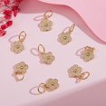 thumbnail image 4 of 5 colgantes de circonita cúbica transparente con forma de flor, chapados en oro de larga duración, para hacer joyas, collares y pulseras., 4 of 9