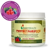 BodyHealth PerfectAmino XP Mixed Berry, Best Pre/Post Workout Recovery Drink, 8 Essential Amino Acids Energy Supplement with 50% BCAAs, 100% Organic, 99% Utilization for Maximum Power