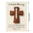 thumbnail image 2 of Baseball Cross Pocket Blessing, Inspirational Sports Gift for Athletes, Synthetic Leather Christian Baseball Keepsake with Cross Design, 2 of 6