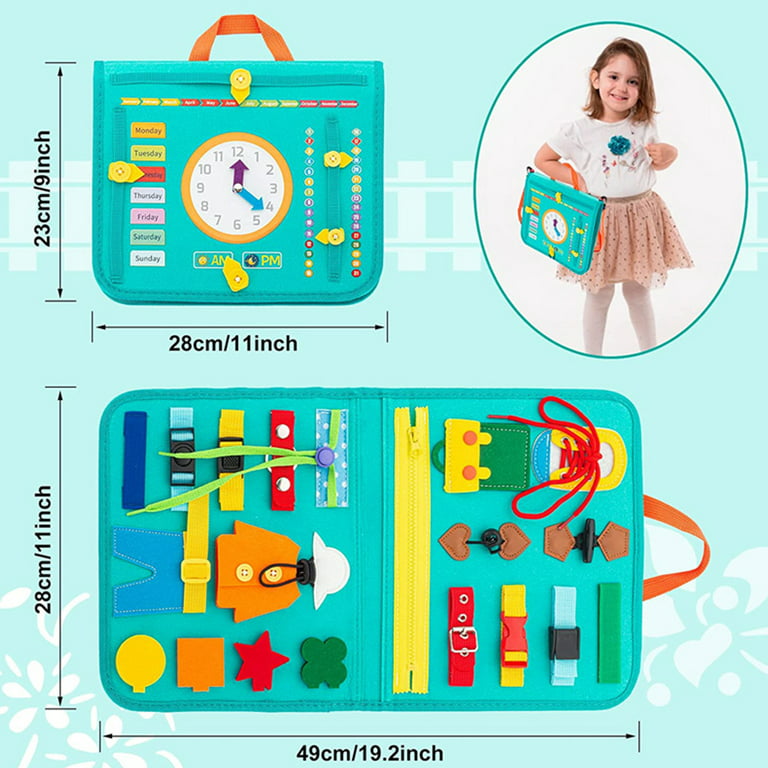 thinkstar Busy Board Montessori Toy For 1-4 Year-Old Toddlers Sensory  Activity- Airplane Travel Essentials Kids Ages 1-3 Road Trip G…