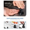 thumbnail image 7 of DAYONE Two Handles Kitchen Faucet with Pull Down Sprayer and Soap Dispenser, Spring Matte Black Pull Out Kitchen Sink Faucet for 3/4 Holes Sink, High Arc Stainless Steel Faucet for Kitchen Bar RV, 7 of 7