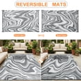 thumbnail image 5 of Kzaei Waterproof Outdoor Rug, 9'x12' Reversible Plastic Camping Area Rugs, Gray & White, 5 of 6