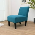 thumbnail image 2 of Rosnek Armless Accent Chair Cover Slipcover, Spandex Removable Armless Chair Furniture Protector Covers for Living Dining Room Hotel, Blue, 2 of 6