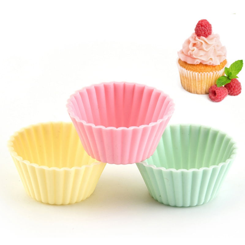 12 x Silicone Cake Mold Muffin Chocolate Cupcake Bakeware Baking Cup Mould Tools 