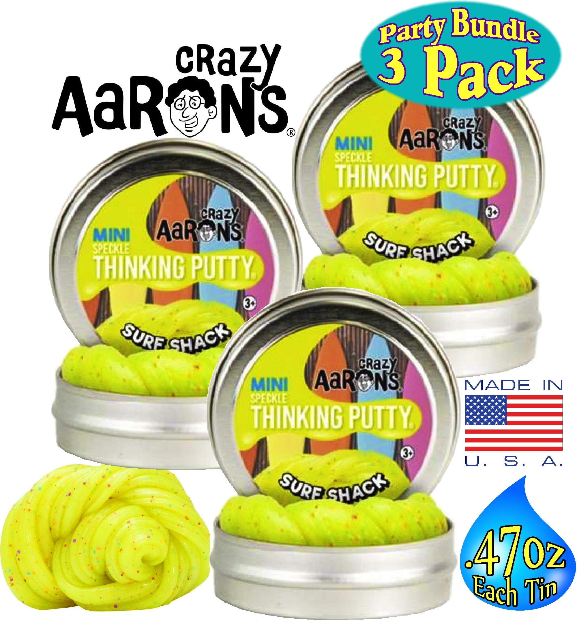 Crazy Aaron's Speckle Thinking Putty Mini Tins (.47oz Each) Surf Shack