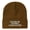 Caramel, variant on "PLEASE BE PATIENT I HAVE AUTISM" Letter Embroidered Heavyweight Acrylic Knit Beanie, Unisex High Stretch Cozy Warm Winter Hat for Adults