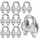 thumbnail image 1 of Uxcell 8-Pack Abrazaderas de Cable, Clip de Cable de Acero Inoxidable M8, Perno en U, Sujetador de Abrazaderas de Cable, 1 of 6