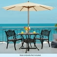 thumbnail image 4 of Costway Ensemble Bistro de Salle à Manger de Patio 3 Pcs Table Ronde en Aluminium Moulé avec Chaises, 4 of 9